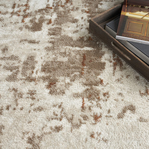 Homeroots 5' X 7' Red And Ivory Abstract Power Loom Area Rug  Polypropylene,Polyester 545200