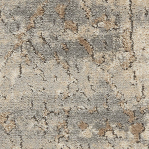 HomeRoots 9' Modern Beige and Gray Abstract Power Loom Area Rug for Effortless Style and Versatile Living Spaces 7' X 10' 545203