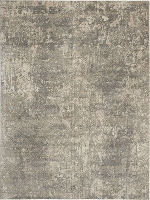 Homeroots 8' X 10' Beige And Gray Abstract Power Loom Area Rug  Polypropylene,Polyester 545204