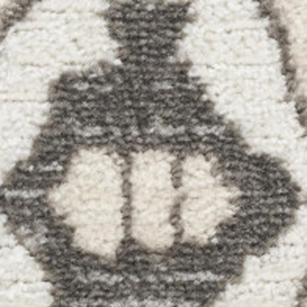 HomeRoots 8' Gray and Ivory Medallion Area Rug - Timeless Distressed Design for Classic Home Elegance 8' X 10' 545208