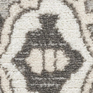 HomeRoots 8' Gray and Ivory Medallion Area Rug - Timeless Distressed Design for Classic Home Elegance 8' X 10' 545208