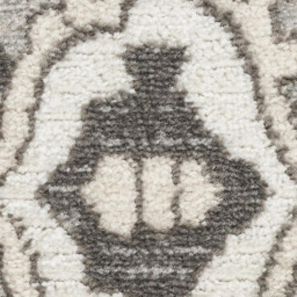 HomeRoots 8' Gray and Ivory Medallion Area Rug - Timeless Distressed Design for Classic Home Elegance 8' X 10' 545208