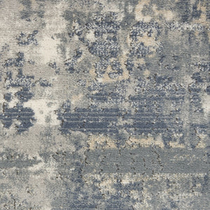 Homeroots 10' Runner Beige And Gray Abstract Power Loom Runner Rug  Polypropylene,Polyester 545209