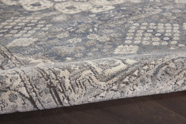 Homeroots 7' X 10' Gray And Ivory Medallion Power Loom Area Rug  Polypropylene,Polyester 545213