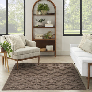 HomeRoots 6' X 9' Trellis Indoor Outdoor Area Rug - Durable & Versatile Brown Design for All Spaces 545230