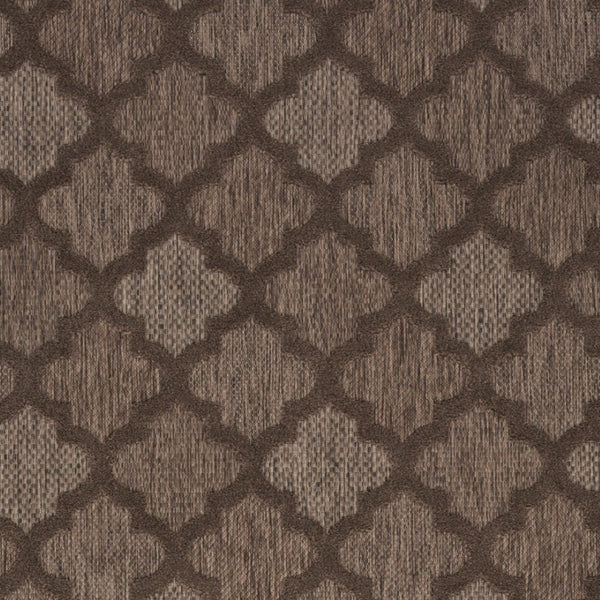 HomeRoots 6' X 9' Trellis Indoor Outdoor Area Rug - Durable & Versatile Brown Design for All Spaces 545230