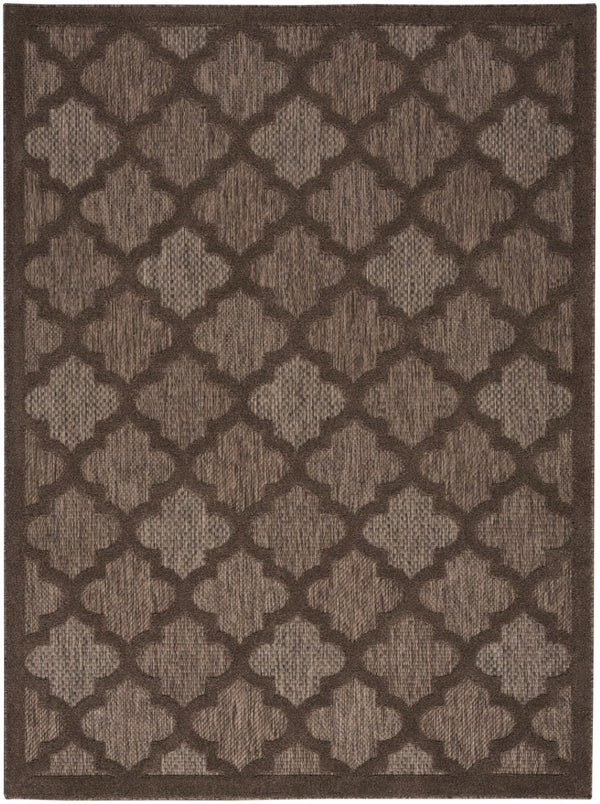 HomeRoots 6' X 9' Trellis Indoor Outdoor Area Rug - Durable & Versatile Brown Design for All Spaces 545230