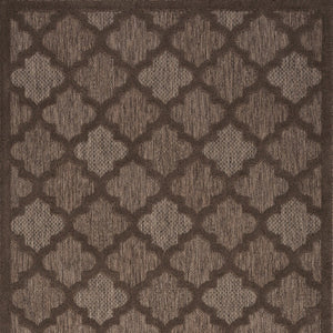 HomeRoots 6' X 9' Trellis Indoor Outdoor Area Rug - Durable & Versatile Brown Design for All Spaces 545230