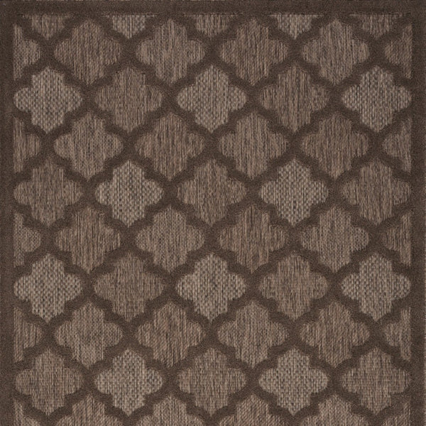 HomeRoots 6' X 9' Trellis Indoor Outdoor Area Rug - Durable & Versatile Brown Design for All Spaces 545230