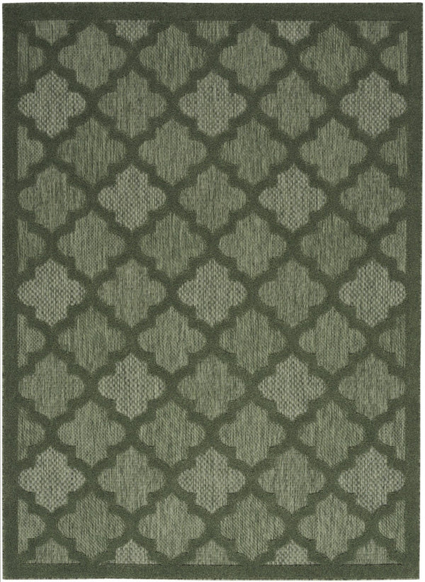 HomeRoots 6' X 9' Trellis Area Rug in Dark and Light Green - Durable, Stylish Indoor/Outdoor Decor Solution 545232