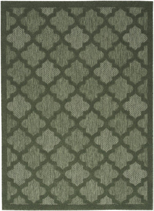 HomeRoots 6' X 9' Trellis Area Rug in Dark and Light Green - Durable, Stylish Indoor/Outdoor Decor Solution 545232