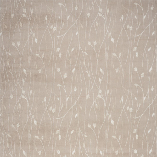 Homeroots 5' X 7' Beige And Ivory Floral Power Loom Area Rug  Polypropylene 545296