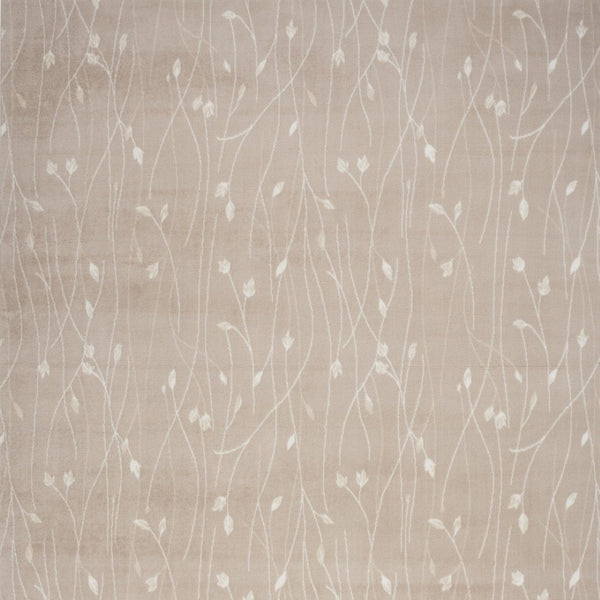 HomeRoots 8' Elegant Beige and Ivory Floral Power Loom Area Rug for Timeless Style in Any Room Decor 8' X 10' 545297