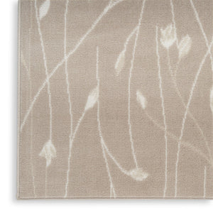 HomeRoots 8' Elegant Beige and Ivory Floral Power Loom Area Rug for Timeless Style in Any Room Decor 8' X 10' 545297