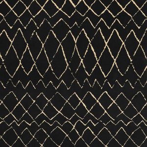 Homeroots 6' X 9' Black And Ivory Abstract Power Loom Distressed Area Rug  Polypropylene 545301