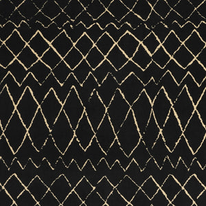 Homeroots 7' X 10' Black And Ivory Abstract Power Loom Distressed Area Rug  Polypropylene 545302