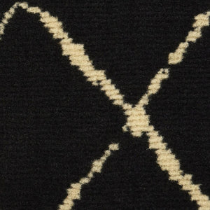 HomeRoots 6' Black and Ivory Abstract Area Rug – Contemporary Distressed Design for Modern Living Spaces 7' X 10' 545302