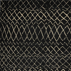 HomeRoots 8' Black and Ivory Abstract Area Rug - Distressed Power Loomed Design for Modern Living Spaces 8' X 10' 545310