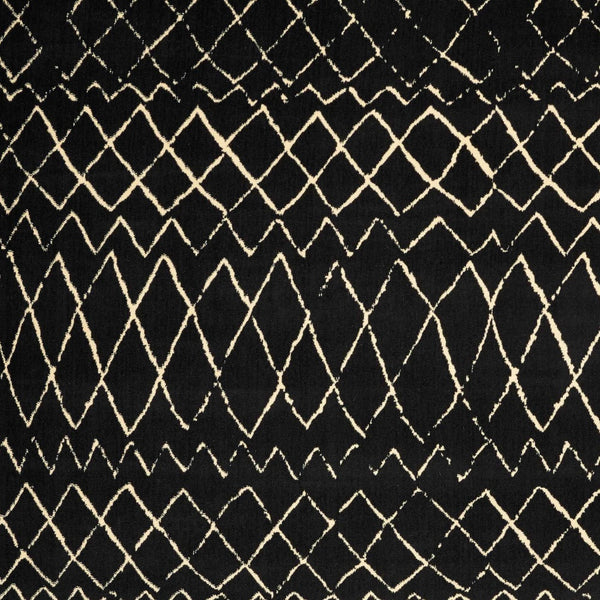 Homeroots 8' X 10' Black And Ivory Abstract Power Loom Distressed Area Rug  Polypropylene 545310