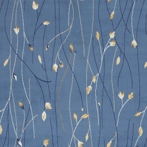 HomeRoots 6' Elegant Blue and Beige Floral Power Loom Area Rug - Timeless Design for Any Room Décor 6' X 9' 545317