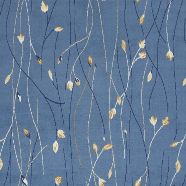 HomeRoots 6' Elegant Blue and Beige Floral Power Loom Area Rug - Timeless Design for Any Room Décor 6' X 9' 545317