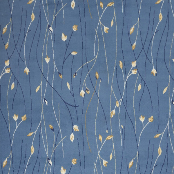 HomeRoots 6' Elegant Blue and Beige Floral Power Loom Area Rug - Timeless Design for Any Room Décor 6' X 9' 545317