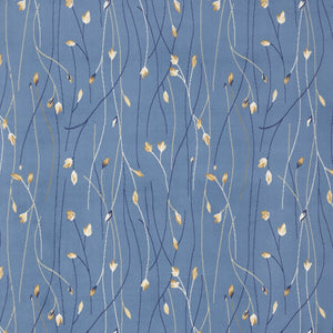 Homeroots 7' X 10' Blue And Beige Floral Power Loom Area Rug  Polypropylene 545318