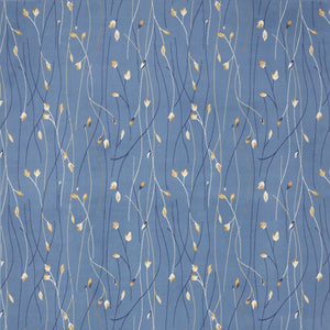 Homeroots 7' X 10' Blue And Beige Floral Power Loom Area Rug  Polypropylene 545318