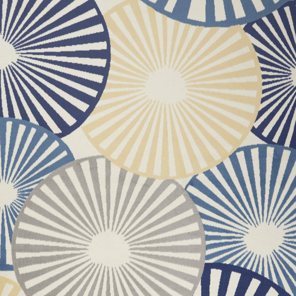 Homeroots 7' X 10' Beige And Blue Geometric Power Loom Area Rug  Polypropylene 545323