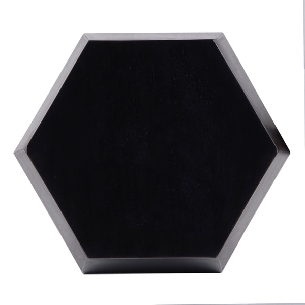 Butler Specialty Gulchatai Hexagon Mango Wood Side Table - Timeless Design For Modern And Rustic Spaces, Sturdy Build Black Mango Wood 5453295-butler