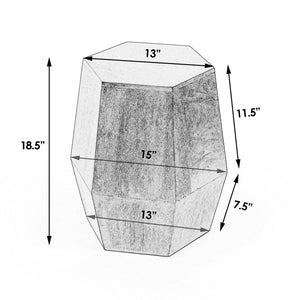 Butler Specialty Gulchatai Hexagon Mango Wood Side Table - Timeless Design For Modern And Rustic Spaces, Sturdy Build Black Mango Wood 5453295-butler