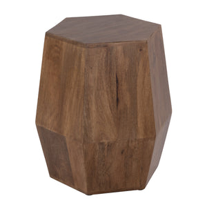 Butler Specialty Gulchatai Hexagon Mango Wood Side Table - Timeless Design For Modern And Rustic Spaces, Sturdy Build Natural Wood Mango Wood 5453312-butler
