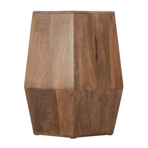 Butler Specialty Gulchatai Hexagon Mango Wood Side Table - Timeless Design For Modern And Rustic Spaces, Sturdy Build Natural Wood Mango Wood 5453312-butler