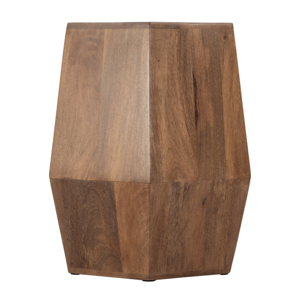 Butler Specialty Gulchatai Hexagon Mango Wood Side Table - Timeless Design For Modern And Rustic Spaces, Sturdy Build Natural Wood Mango Wood 5453312-butler