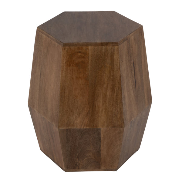 Butler Specialty Gulchatai Hexagon Mango Wood Side Table - Timeless Design For Modern And Rustic Spaces, Sturdy Build Natural Wood Mango Wood 5453312-butler
