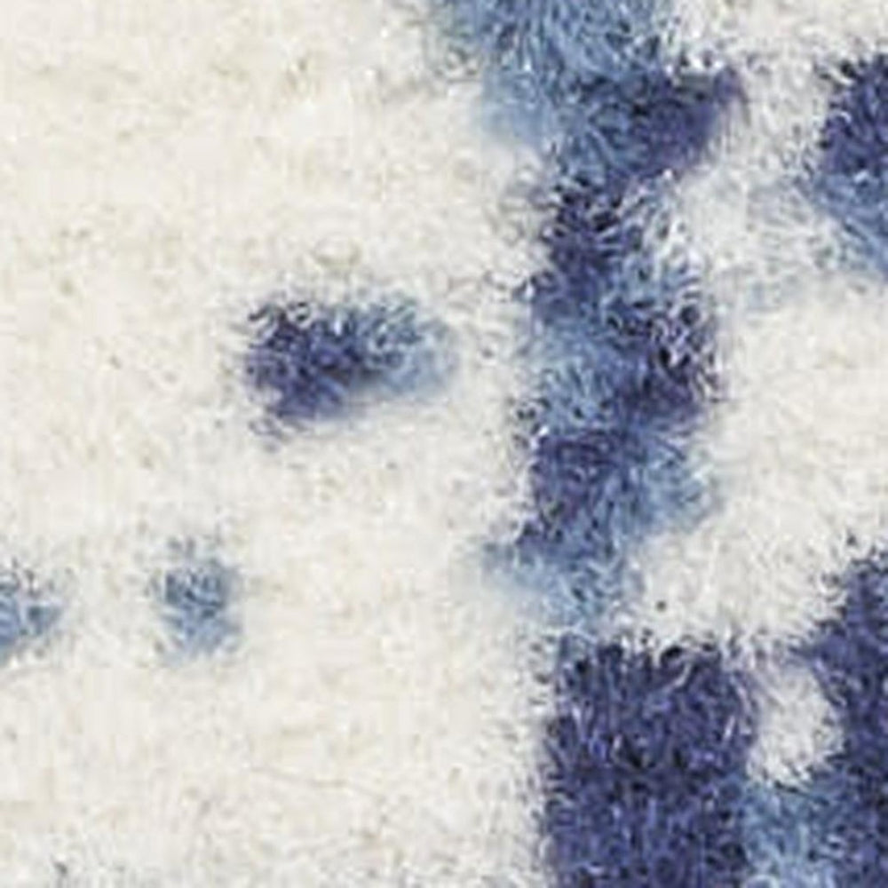 HomeRoots 8' Blue and Ivory Abstract Area Rug - Contemporary Power-Loomed Design for Sophisticated Spaces 8' X 10' 545334