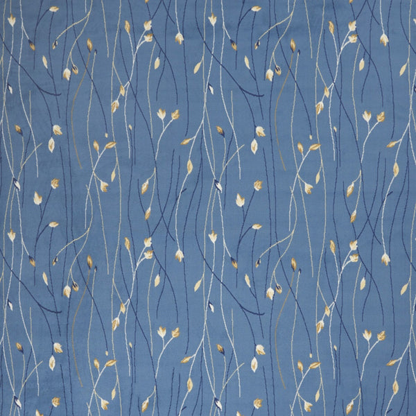 Homeroots 8' X 10' Blue And Beige Floral Power Loom Area Rug  Polypropylene 545339