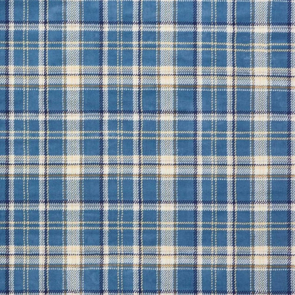 HomeRoots 8' Blue and Beige Plaid Power Loom Area Rug – Timeless Style, Easy Care, and Durable Design for Any Room 8' X 10' 545341