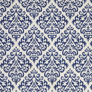 Homeroots 6' X 9' Blue And White Damask Power Loom Area Rug  Polypropylene 545349
