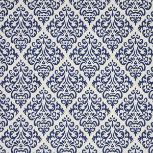 Homeroots 6' X 9' Blue And White Damask Power Loom Area Rug  Polypropylene 545349