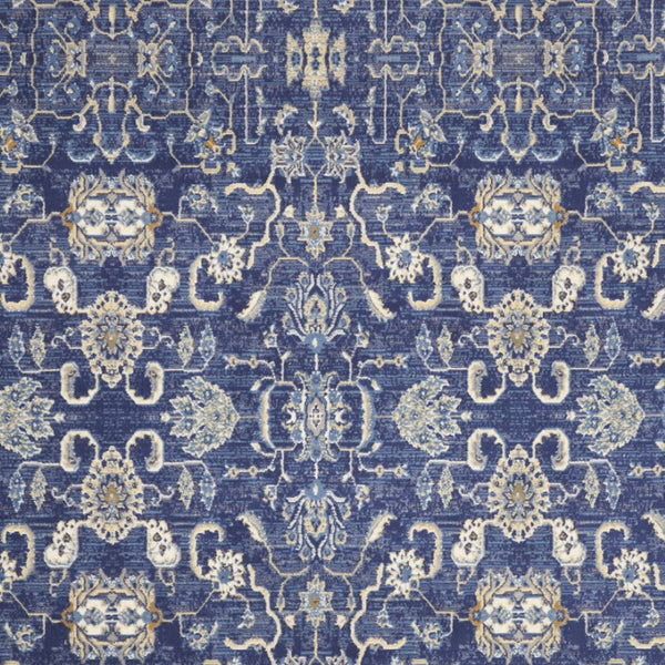 HomeRoots 7' Elegant Blue and Beige Floral Power Loom Area Rug - Classic Design for Timeless Home Style 7' X 10' 545354