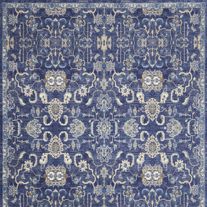 HomeRoots 7' Elegant Blue and Beige Floral Power Loom Area Rug - Classic Design for Timeless Home Style 7' X 10' 545354