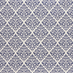 Homeroots 8' X 10' Blue And White Damask Power Loom Area Rug  Polypropylene 545356