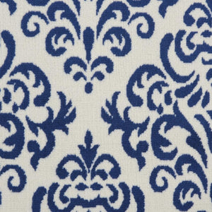 HomeRoots 8' Blue and White Damask Area Rug - Timeless Elegance for Your Living Room or Bedroom Décor 8' X 10' 545356