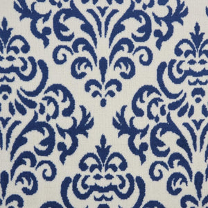HomeRoots 8' Blue and White Damask Area Rug - Timeless Elegance for Your Living Room or Bedroom Décor 8' X 10' 545356