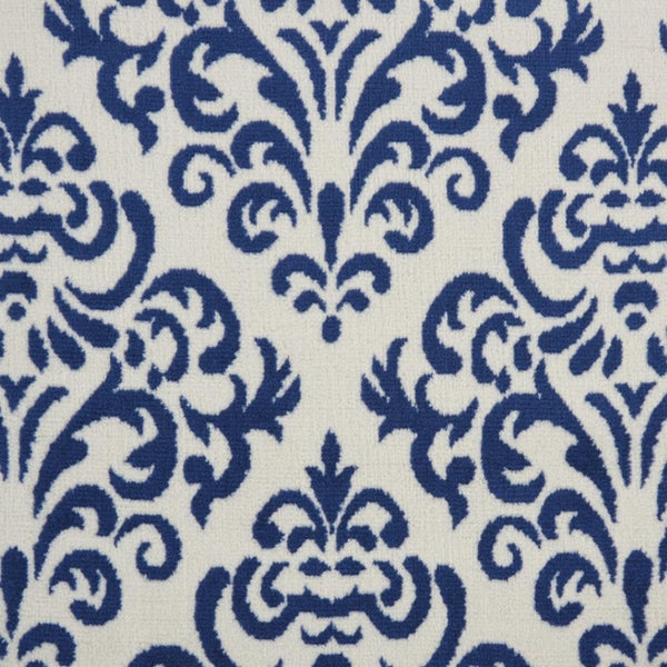 HomeRoots 8' Blue and White Damask Area Rug - Timeless Elegance for Your Living Room or Bedroom Décor 8' X 10' 545356