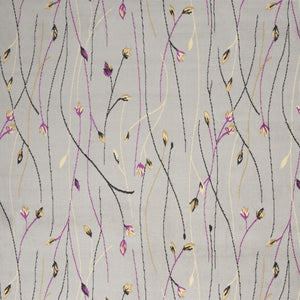 Homeroots 5' X 7' Gray And Pink Floral Power Loom Area Rug  Polypropylene 545363