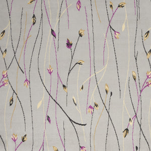 Homeroots 5' X 7' Gray And Pink Floral Power Loom Area Rug  Polypropylene 545363