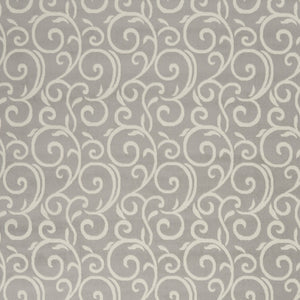 Homeroots 7' X 10' Gray And Ivory Floral Vines Power Loom Area Rug  Polypropylene 545366