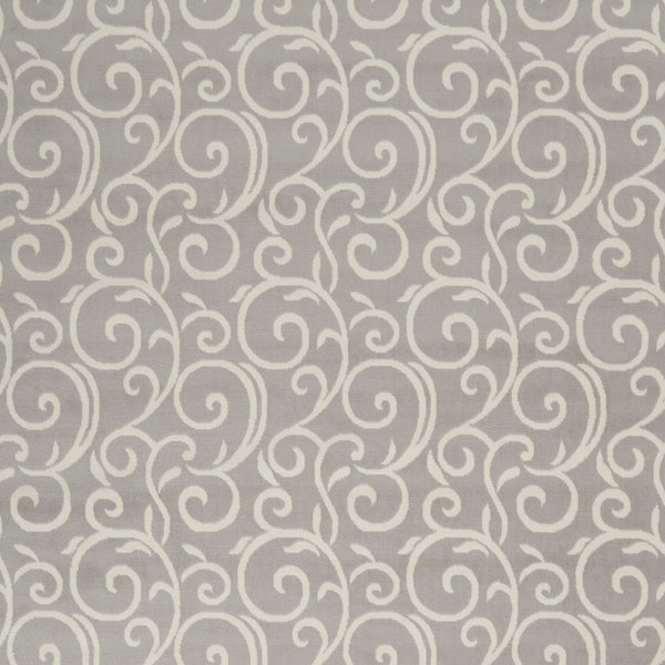 Homeroots 7' X 10' Gray And Ivory Floral Vines Power Loom Area Rug  Polypropylene 545366